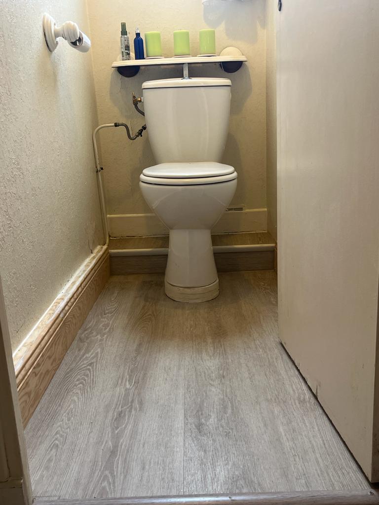 new toilet floor